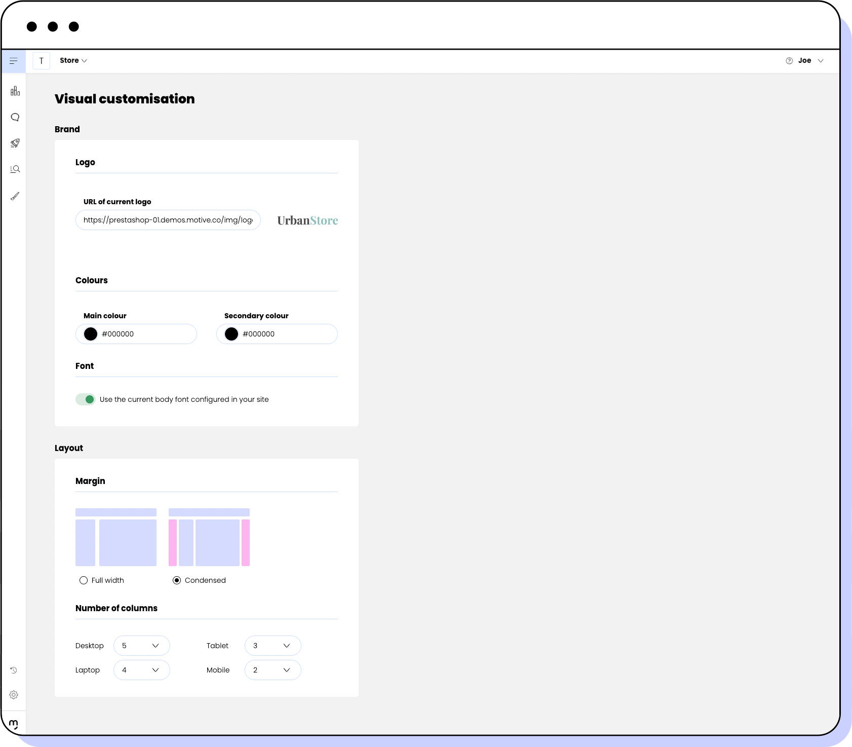 Visual Customisation