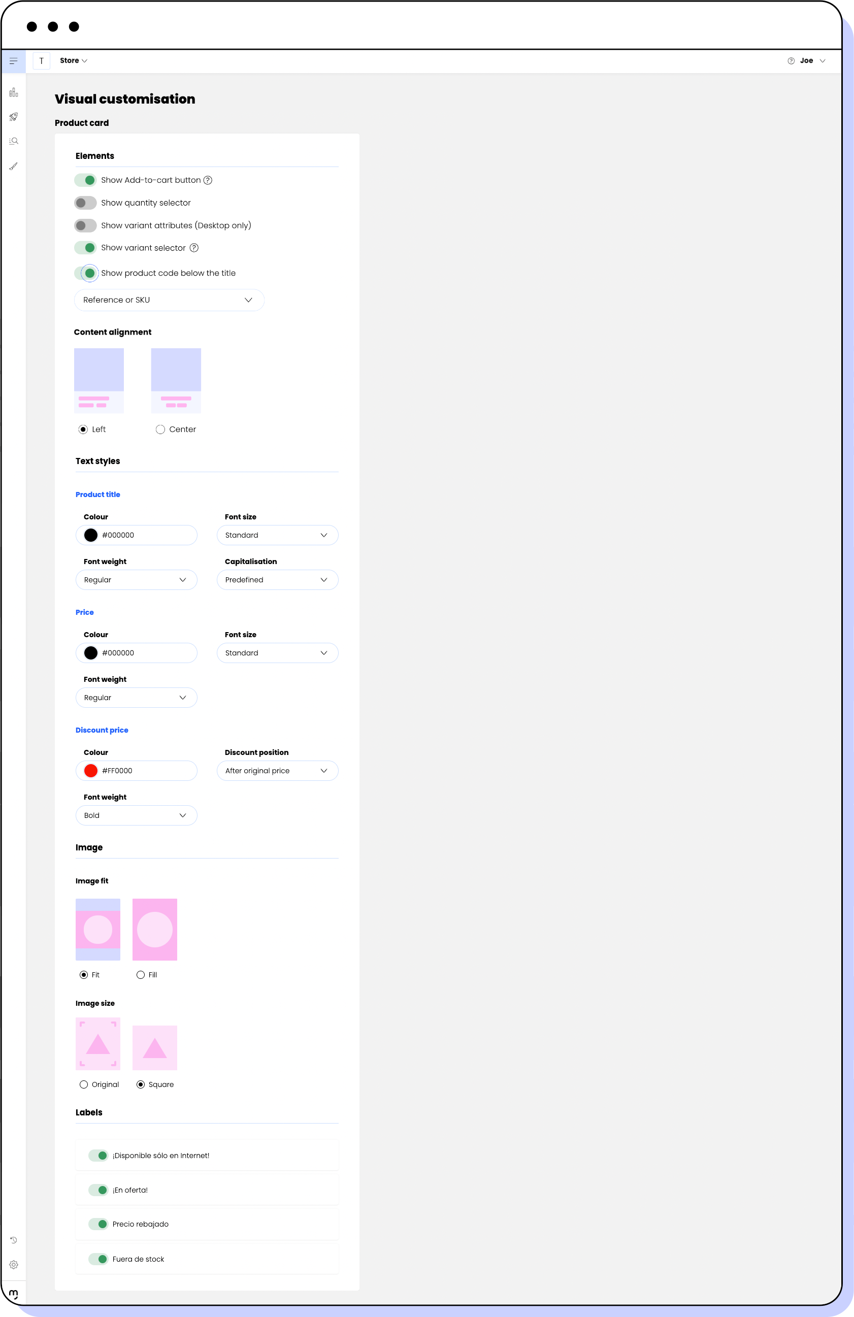 Visual Customisation