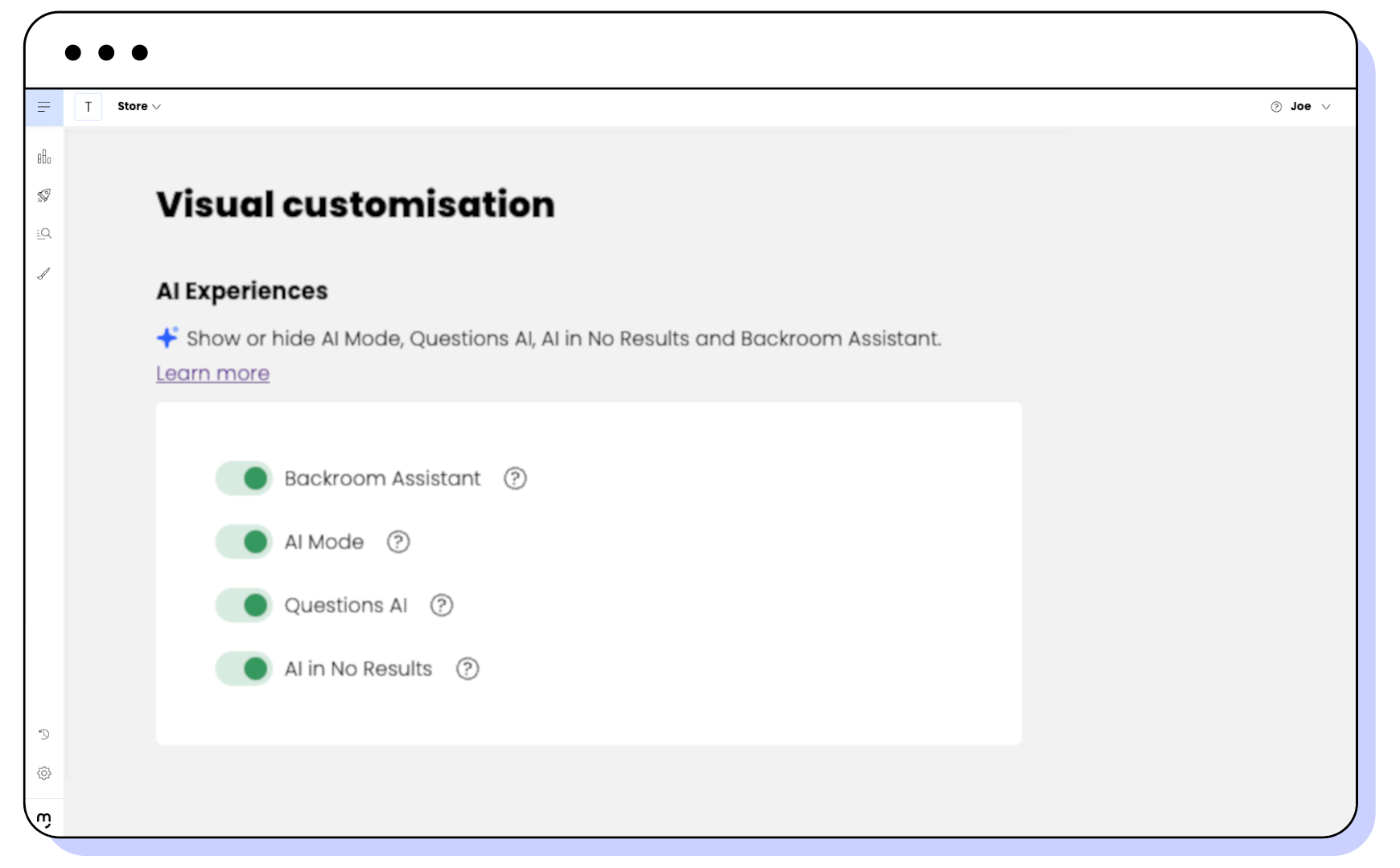 Visual Customisation