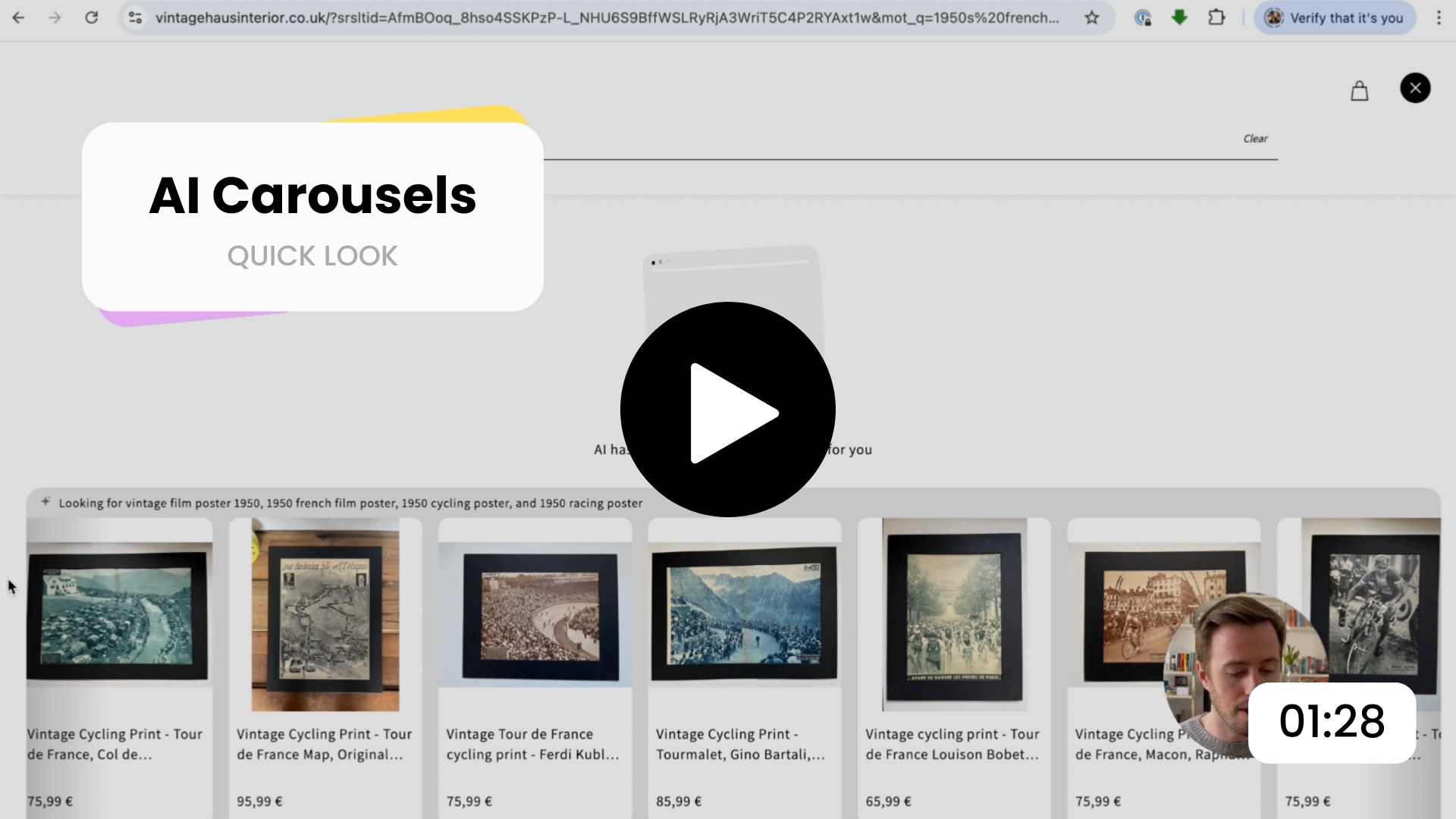 AI Carousels in action